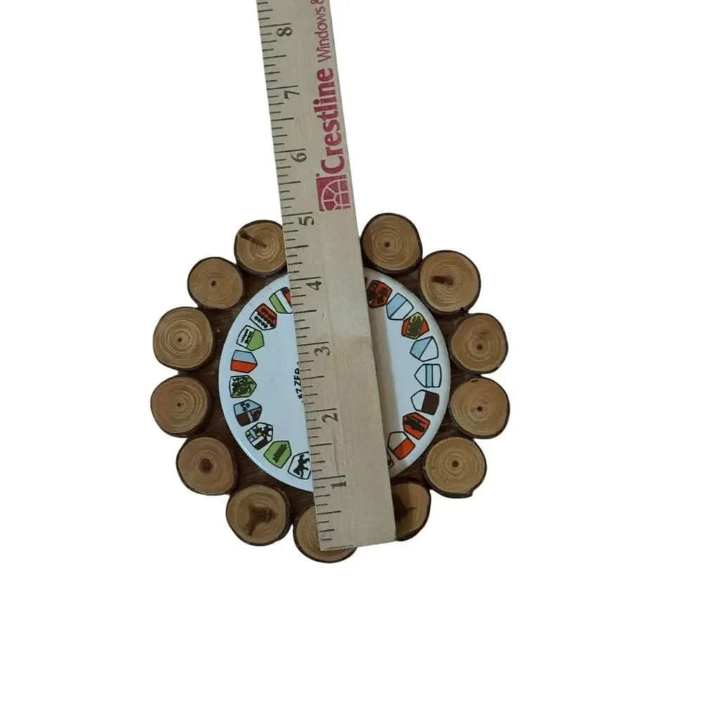 VTG Switzerland Souvenir Trivet Wood Ceramic Wall Tile‎ Kitchen Schweiz Suisse